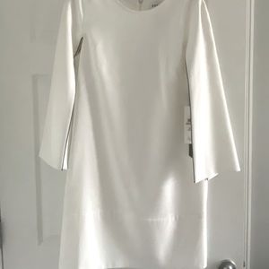 New DKNY White Cape Sleeve Dress